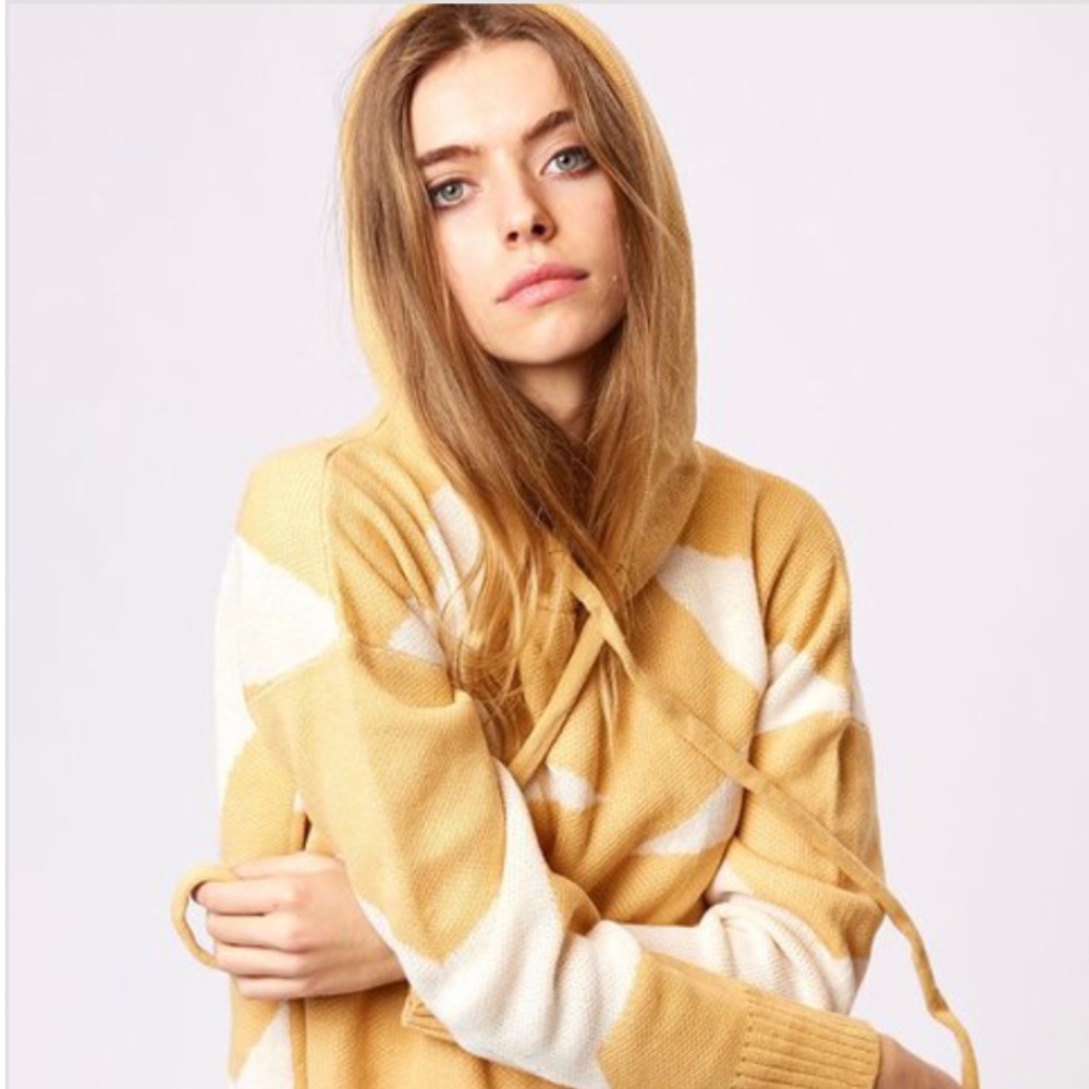 SALE🫶 Oversized Knit sweater Slouchy hoodie - Picture 3 of 7